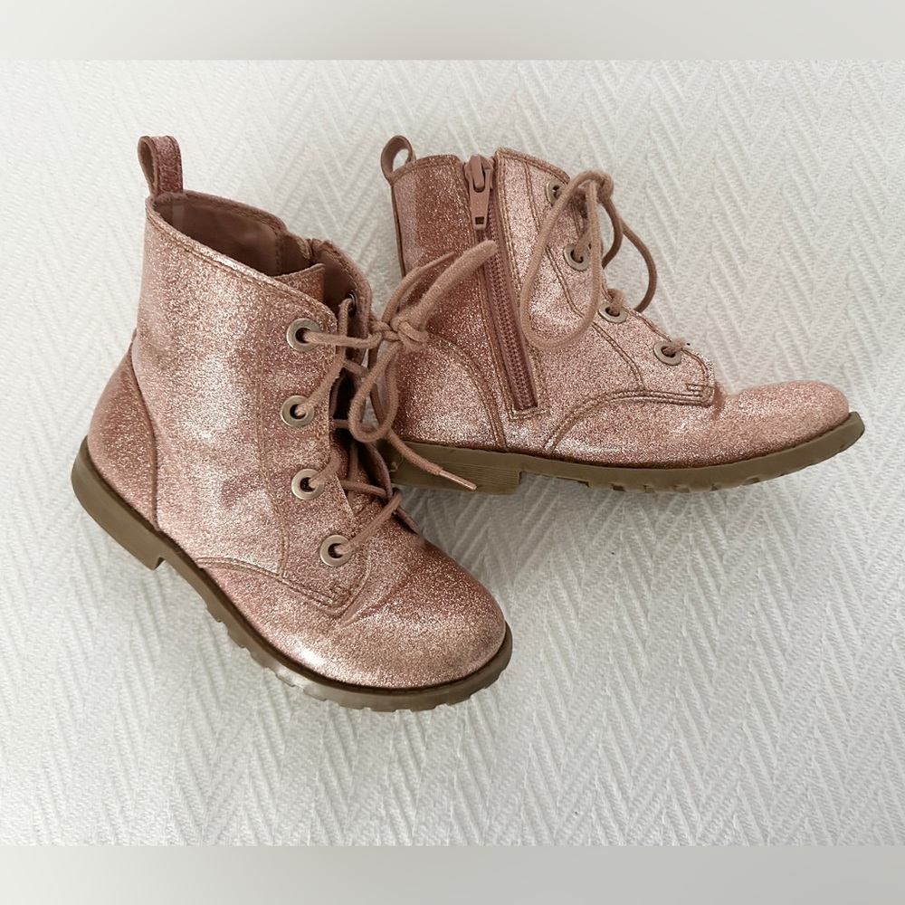 Pink sparkle boots size 11